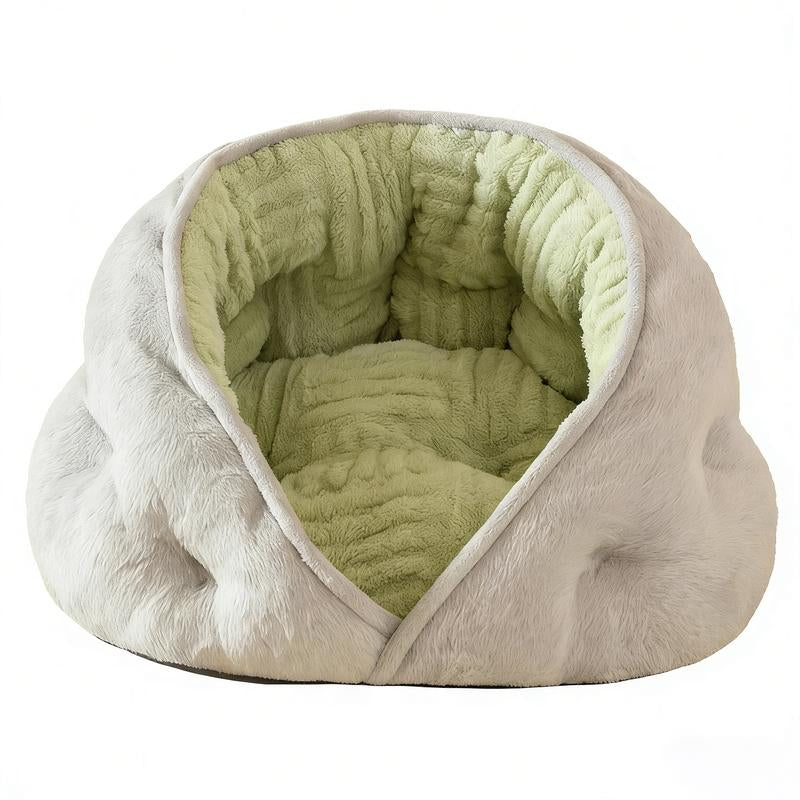 Plush Pet Nest Bed - Self-Heating, Ultra Soft & Cute Cave Bed for Dogs/Cats,Cozy Pet Bed for Dogs/Cats - Warm Plush Cave Bed, Super Soft & Self-Warming