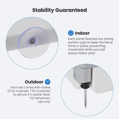 Plastic Pet Playpen, Durable Puppy Playpen with Lockable Door and Non-Slip Bottom, Portable Indoor Outdoor Puppy Pen