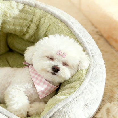 Plush Pet Nest Bed - Self-Heating, Ultra Soft & Cute Cave Bed for Dogs/Cats,Cozy Pet Bed for Dogs/Cats - Warm Plush Cave Bed, Super Soft & Self-Warming