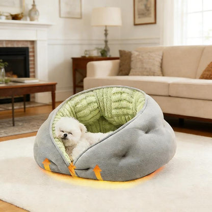Plush Pet Nest Bed - Self-Heating, Ultra Soft & Cute Cave Bed for Dogs/Cats,Cozy Pet Bed for Dogs/Cats - Warm Plush Cave Bed, Super Soft & Self-Warming